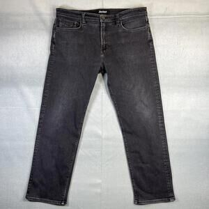 Revtown Automatic Jeans Mens 38x30 Black Dark Wash Stretch Relaxed Denim